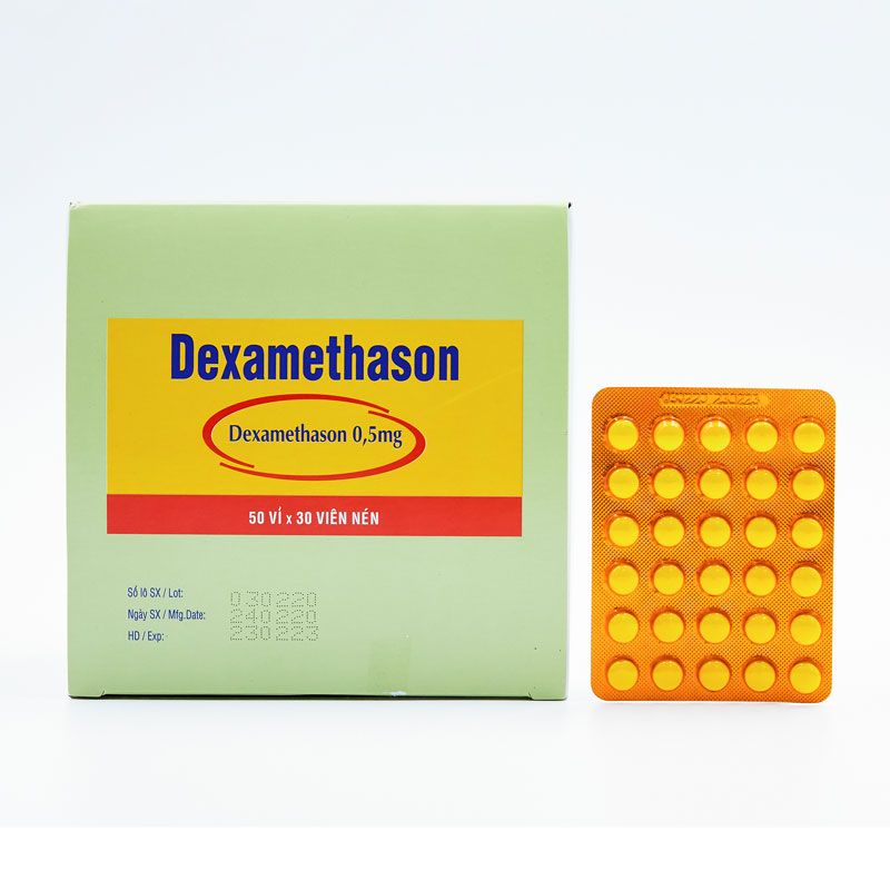  Dexamethason 0.5mg Hộp 50 vỉ x 20 viên Medipharco 