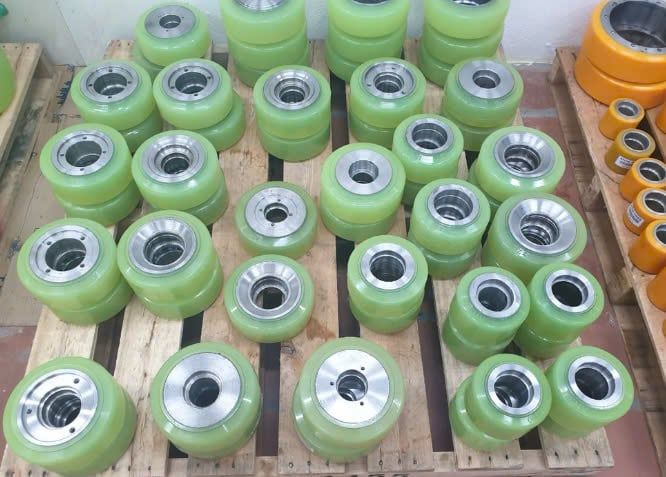 Bánh cân bằng xe nâng điện PU 125*60