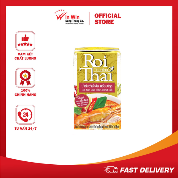 Súp Tom Yum Nước Cốt Dừa Roi Thai 250ml - Nhập Khẩu Thái Lan | Roi Thai Tom Yum Soup with Coconut Milk 250ml