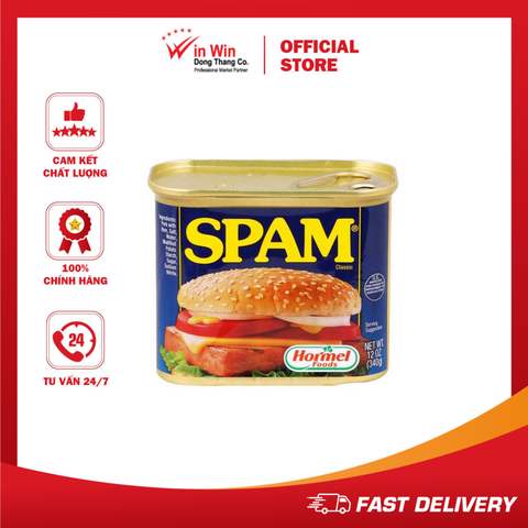 Thịt Hộp SPAM Classic 340g - Nhập Khẩu Mỹ | Hormel SPAM Luncheon Meat 340g