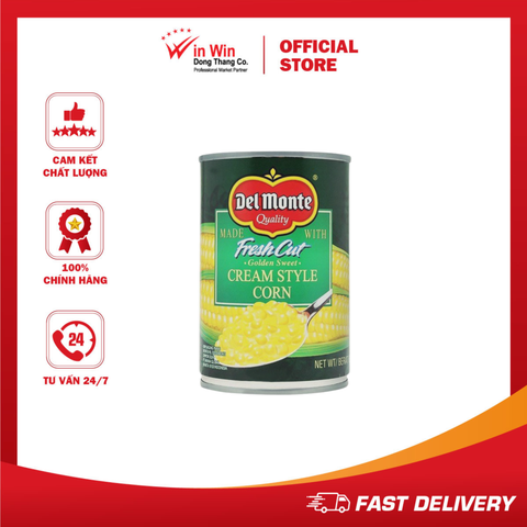 Bắp Kem Đóng Hộp Del Monte 420g - Thương Hiệu Mỹ, SX Thái Lan | Del Monte Cream Style Corn 420g