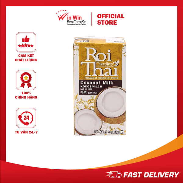 Nước Cốt Dừa Roi Thai 500ml - Nhập Khẩu Thái Lan | Roi Thai Coconut Milk 500ml