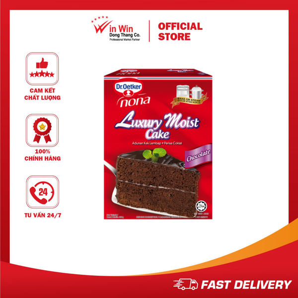 Bột Làm Bánh Moist Cake Socola Dr. Oetker 520g - Thương Hiệu Đức, SX Malaysia | Dr.Oetker Nona Moist Cake Chocolate 520g
