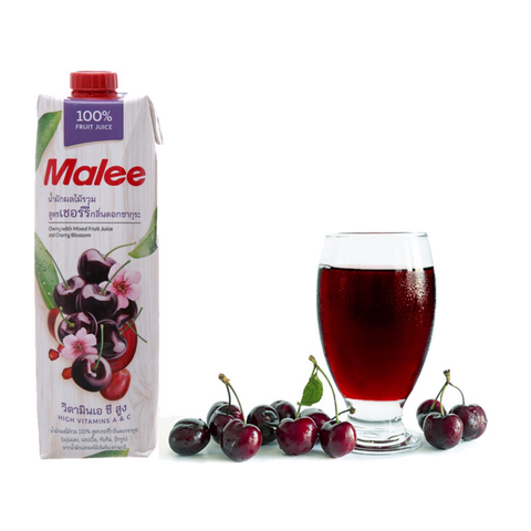 Nước Ép Cherry Và Hỗn Hợp Rau Quả Malee 1L - Nhập Khẩu Thái Lan | Malee 100% Mixed Vegetable and Fruit Juice Cherry 1L