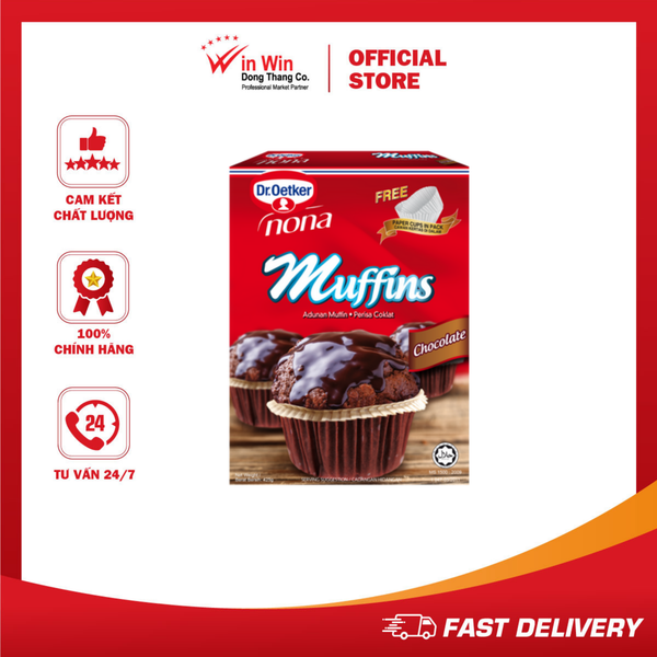 Bột Làm Bánh Muffins Socola Dr. Oetker 425g - Thương Hiệu Đức, SX Malaysia | Dr.Oetker Nona Muffins Chocolate 425g
