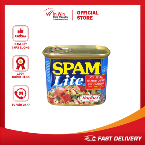 Thịt Hộp SPAM Ít Béo 340g - Nhập Khẩu Mỹ | Hormel SPAM Lite Luncheon Meat 340g