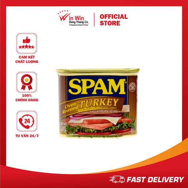 Thịt Hộp Hormel SPAM Gà Tây 340g - Nhập Khẩu Mỹ | Hormel SPAM Oven Roasted Turkey 340g