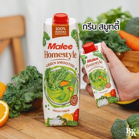 Smoothie Rau Xanh Malee Homestyle Fiber Flow 1L (Thái Lan)