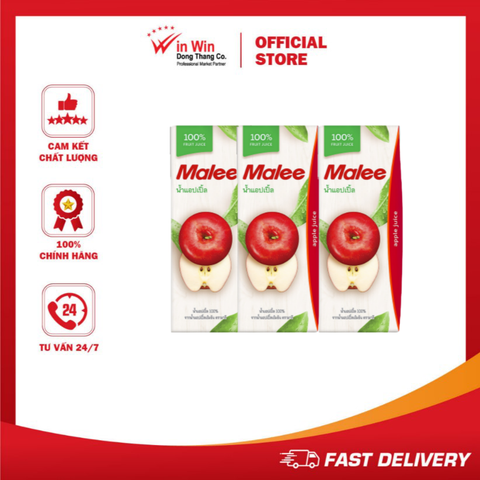 COMBO 3 Nước Ép Táo Malee 200ml (Thái Lan)