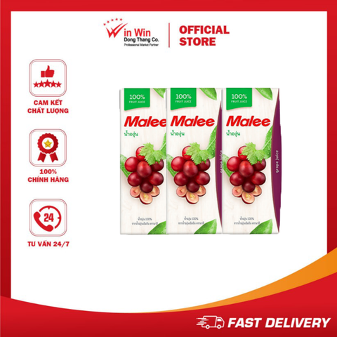 COMBO 3 Nước Ép Nho Malee 200ml (Thái Lan)
