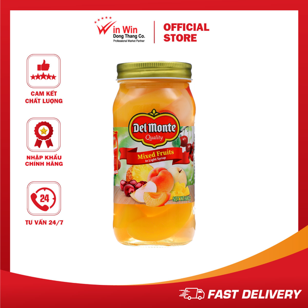 Trái Cây Hỗn Hợp Ngâm Đường Del Monte 680g - Thương Hiệu Mỹ, SX China | Del Monte Mixed Fruits in Light Syrup 680g