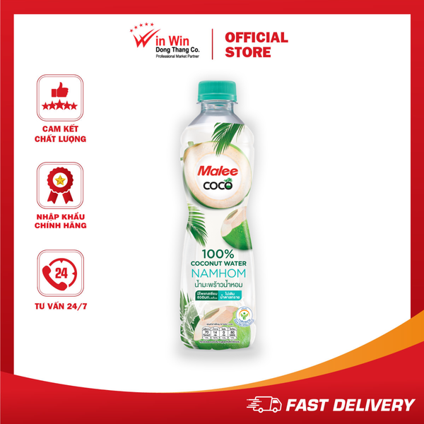 Nước Dừa Namhom Malee Coco 350ml - Nhập Khẩu Thái Lan | Malee Coco 100% Namhom Coconut Water 350ml