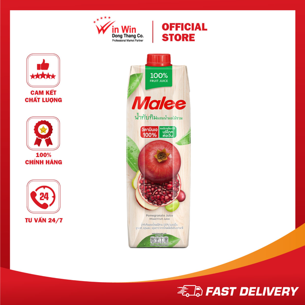 Nước Ép Lựu Và Trái Cây Hỗn Hợp Malee 1L - Nhập Khẩu Thái Lan | Malee 100% Pomegranate Juice Mixed Fruit Juice 1L
