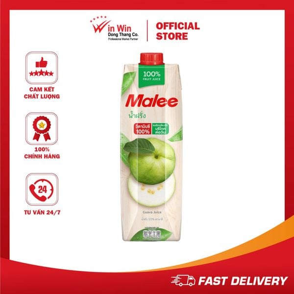 Nước Ép Ổi Malee 1L - Nhập Khẩu Thái Lan | Malee 100% Guava Juice 1L