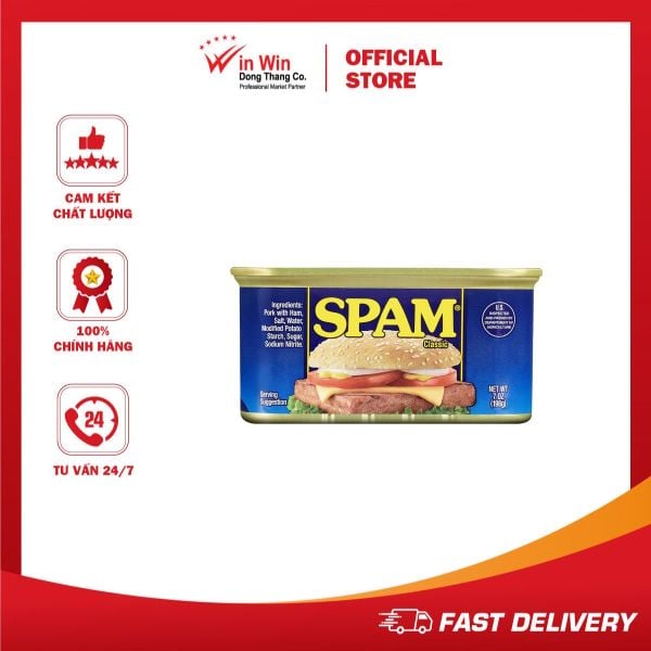 Thịt Hộp Hormel SPAM Classic 198g (Mỹ)