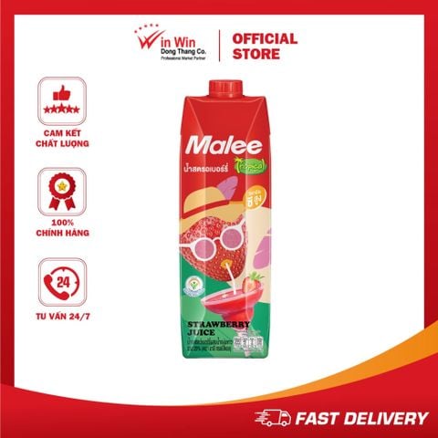 Nước Ép Hỗn Hợp Dâu Tây Và Nho Trắng Malee Tropical 1L - NK Thái Lan | 20% Strawberrry Juice Mixed White Grape Juice 1L