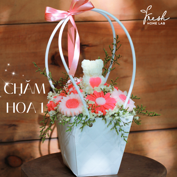  [SIZE NHỎ] Giỏ Hoa Sáp Thơm 