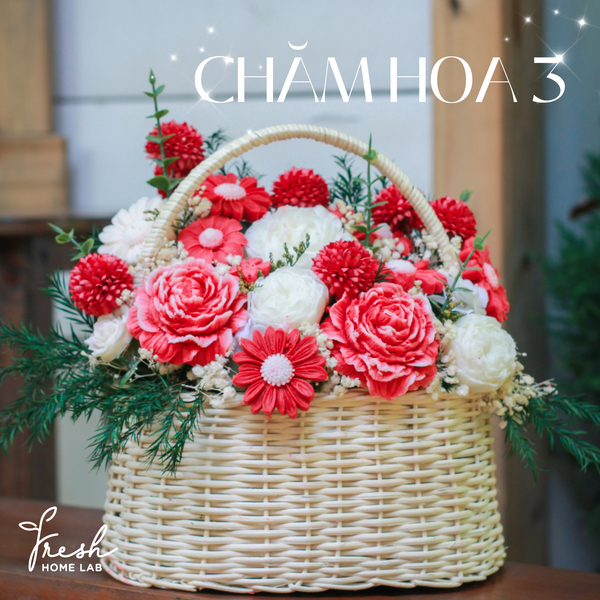  [SIZE LỚN] Giỏ Hoa Sáp Thơm 