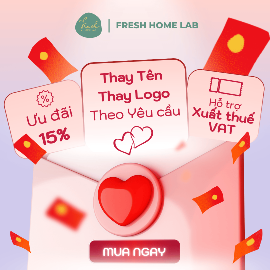  [Quà Tặng Doanh Nghiệp] Hộp hoa sáp thơm 4 mùa, Có thể in logo và tên người nhận - Fresh Home Lab 