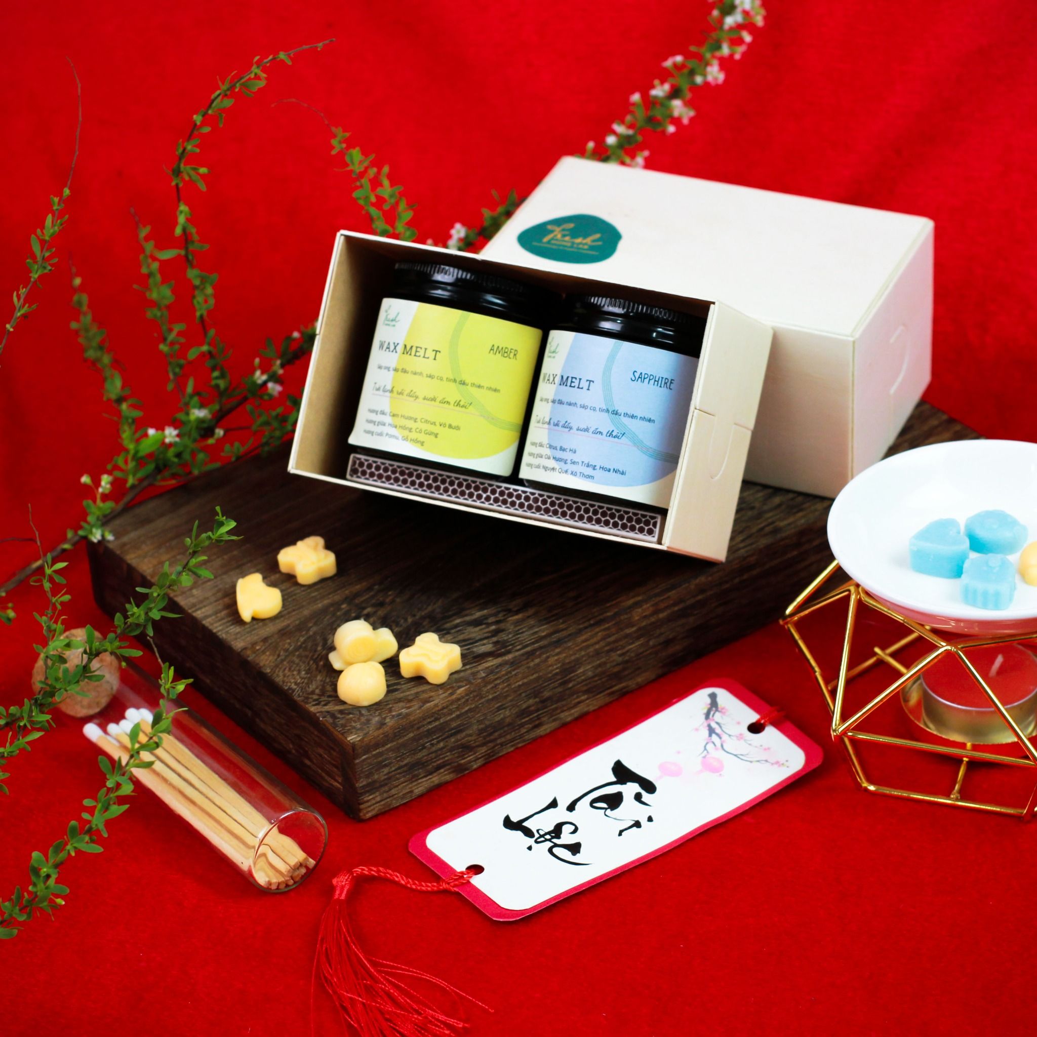  [Quà Tặng Doanh Nghiệp] Set 2 Hộp Wax Melt Sáp thơm tan chảy tinh dầu thiên nhiên - Fresh Home Lab 