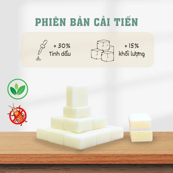  Sáp thơm tinh dầu đuổi muỗi, côn trùng Bạch Đàn, Chanh - Sả 