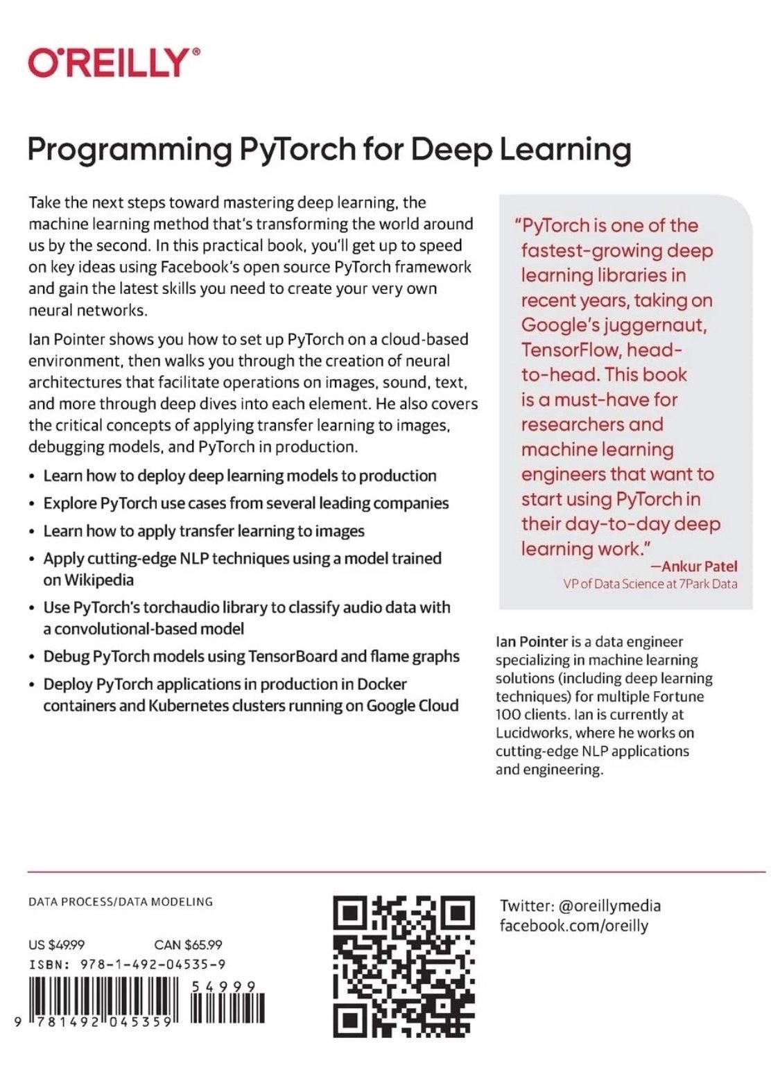 Programming pytorch for deep learning it books