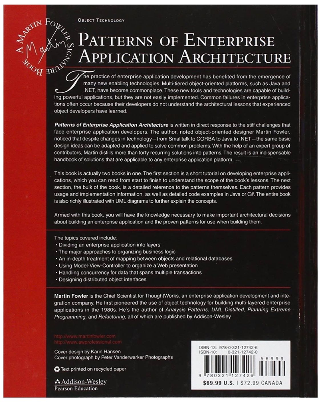 Patterns of Enterprise Application Architecture IT Books