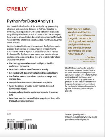  Python for Data Analysis 3rd 