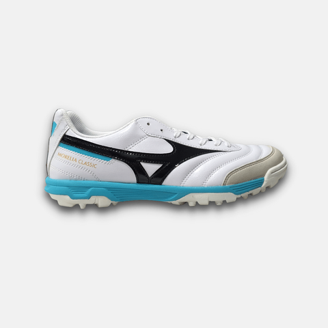  Mizuno MORELIA SALA CLASSIC TF Màu Trắng Viền Xanh- Giày Đá Bóng Chính Hãng 