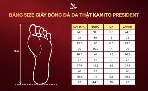  Giày Bóng Đá Kamito President Đế TF - Giày Đá Bóng Chính Hãng 
