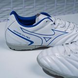  Mizuno Monarcida NEO II Select AS Màu Trắng Viền Xanh - Giày Đá Bóng Chính Hãng Đế TF 