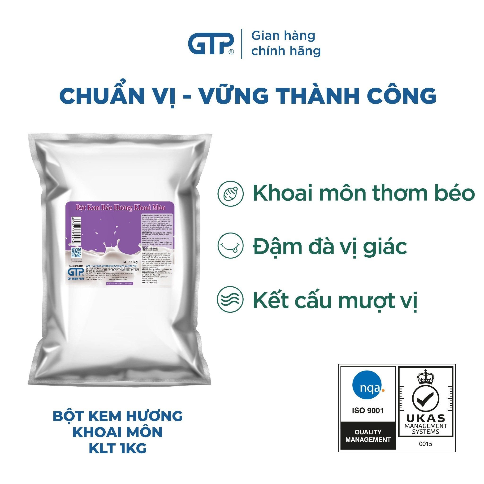  Bột kem béo hương khoai môn GTP 