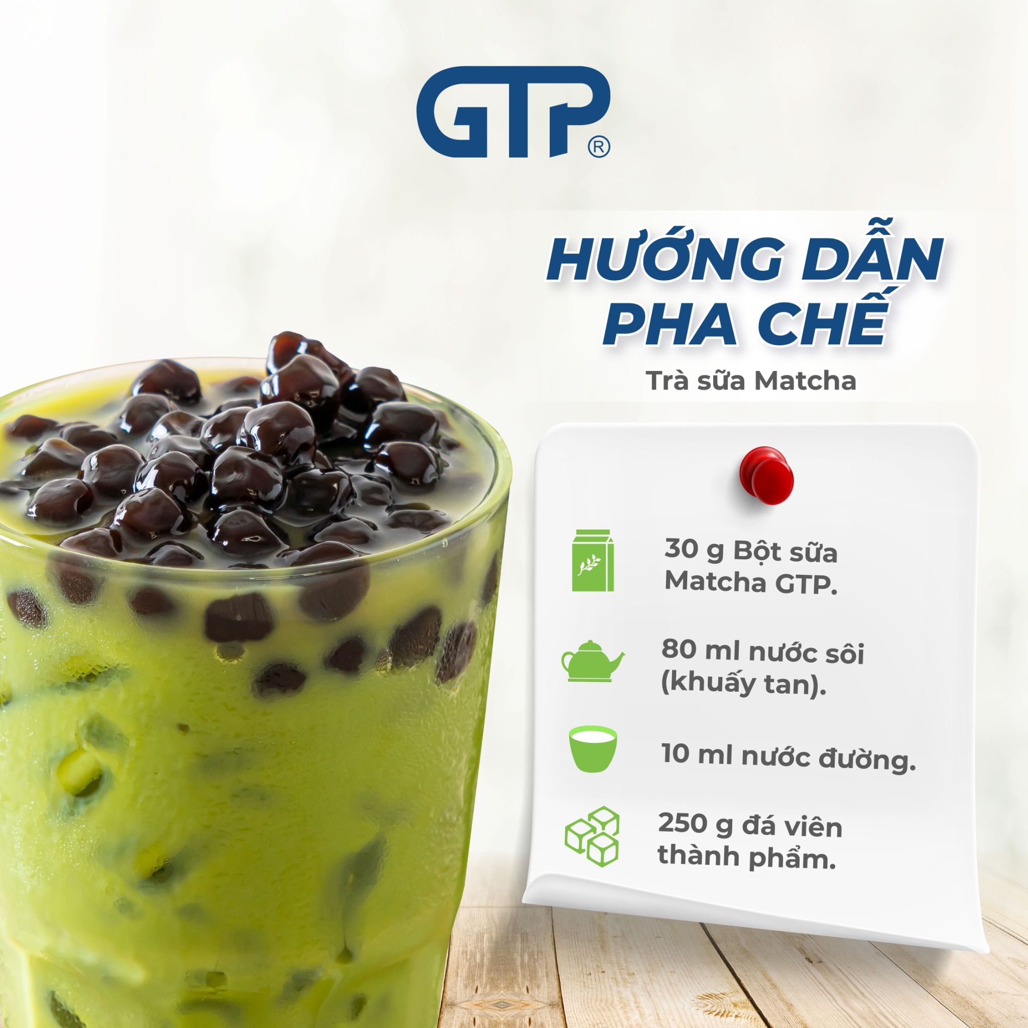  Trà sữa hòa tan Matcha GTP 