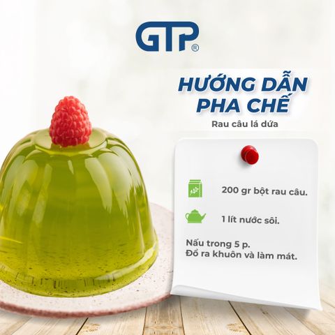 Bột Jelly GTP (Bột rau câu) hương lá dứa