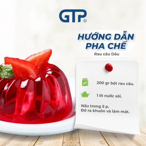 Bột Jelly GTP (Bột rau câu) hương dâu