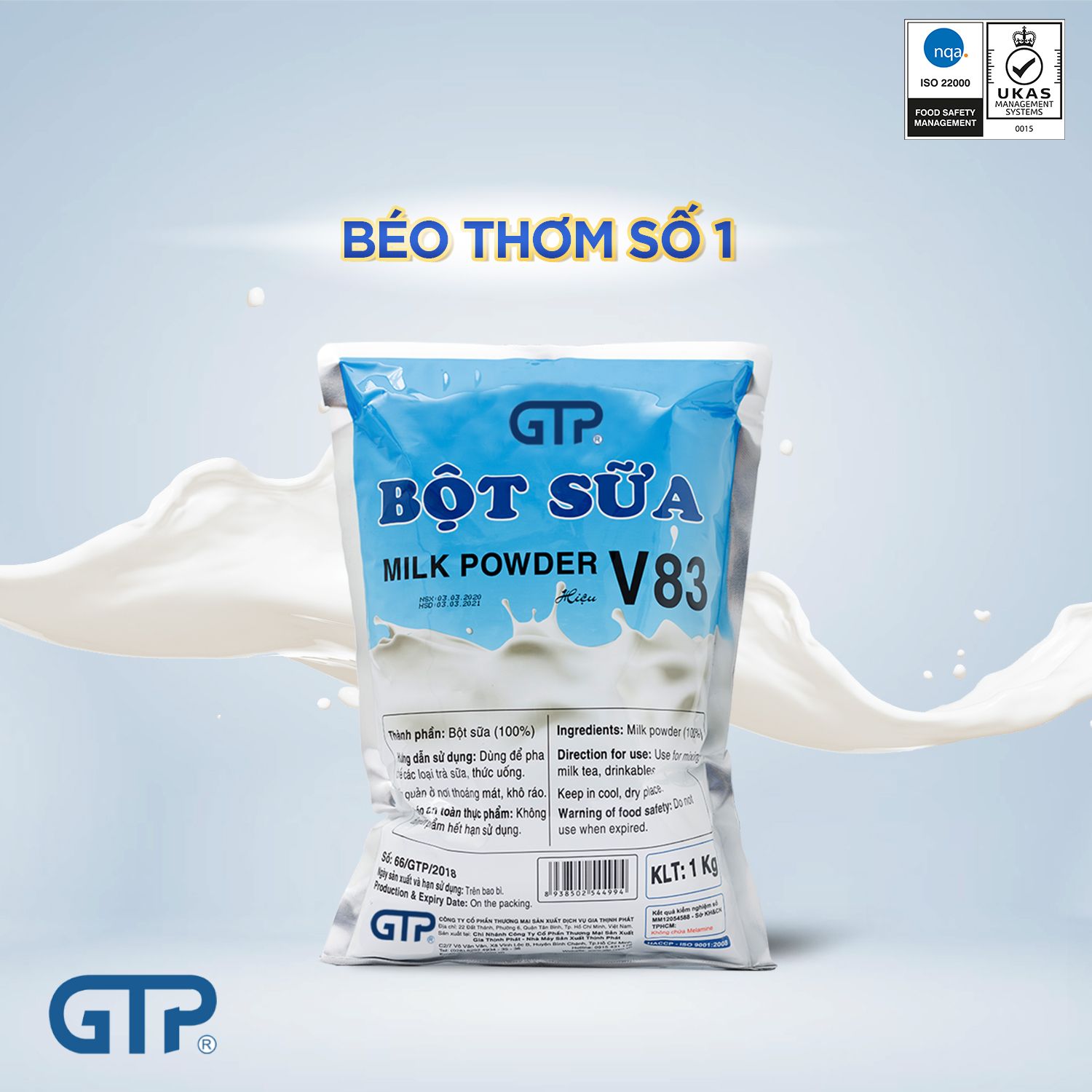  Bột sữa (Bột kem béo) GTP V83 