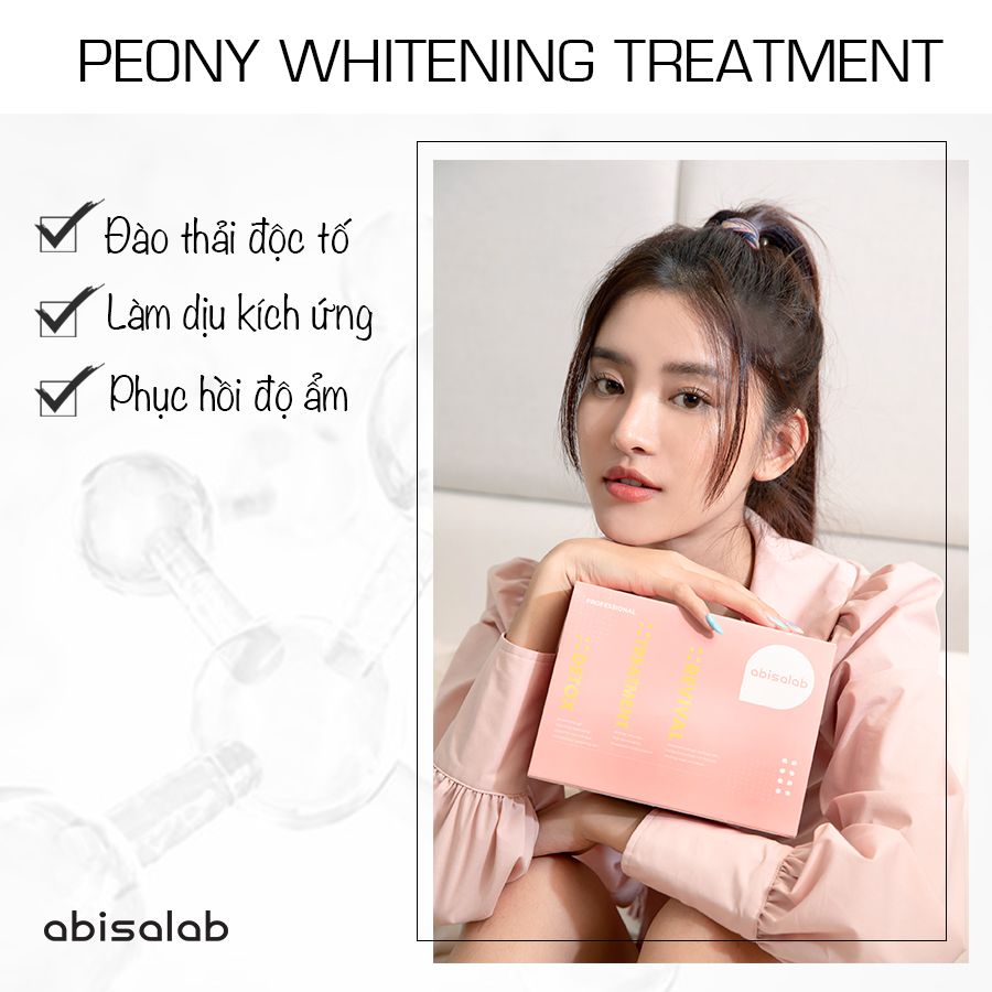 Set trị liệu làm trắng, căng bóng da PEONY WHITENING TREATMENT 3 Sheet –  abisalab