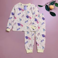 Bộ cotton HM dài tay vàng hình pony tràn BG