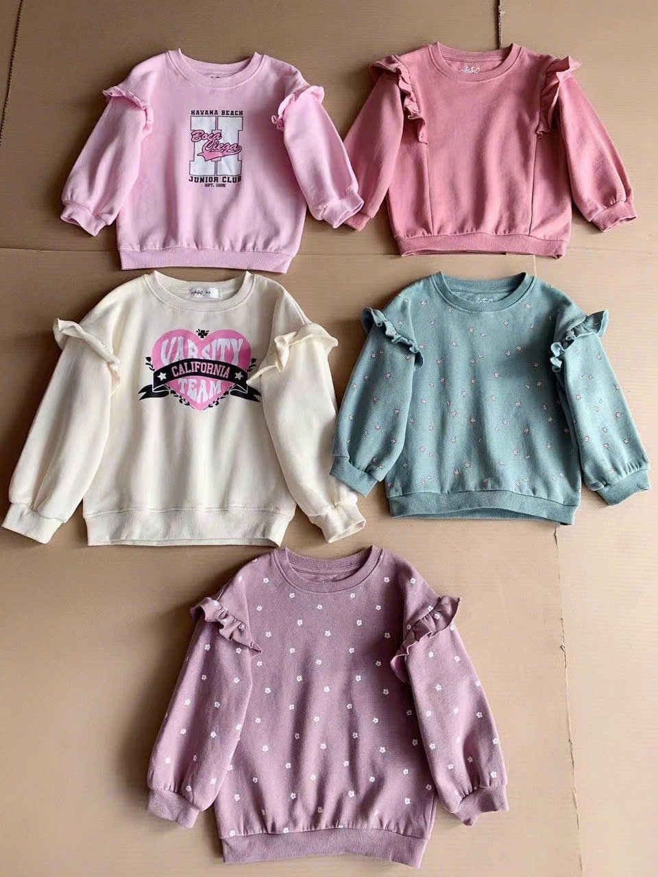 Bộ nỉ Castro dòng Nhí nhiều hình Bé Gái size 12m - 4y