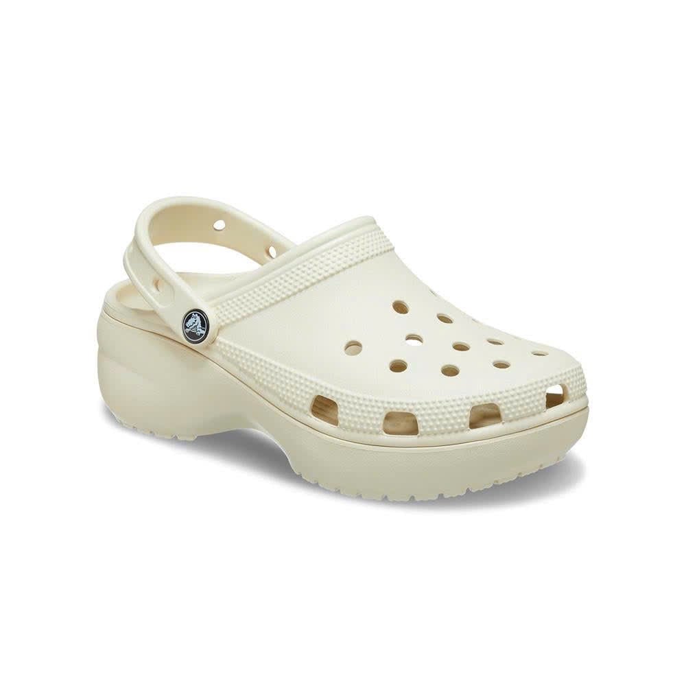 Sục Crocs Classic Platform đế cao trơn màu cho mẹ 2 màu trắng/be size 36-37/ 37-38