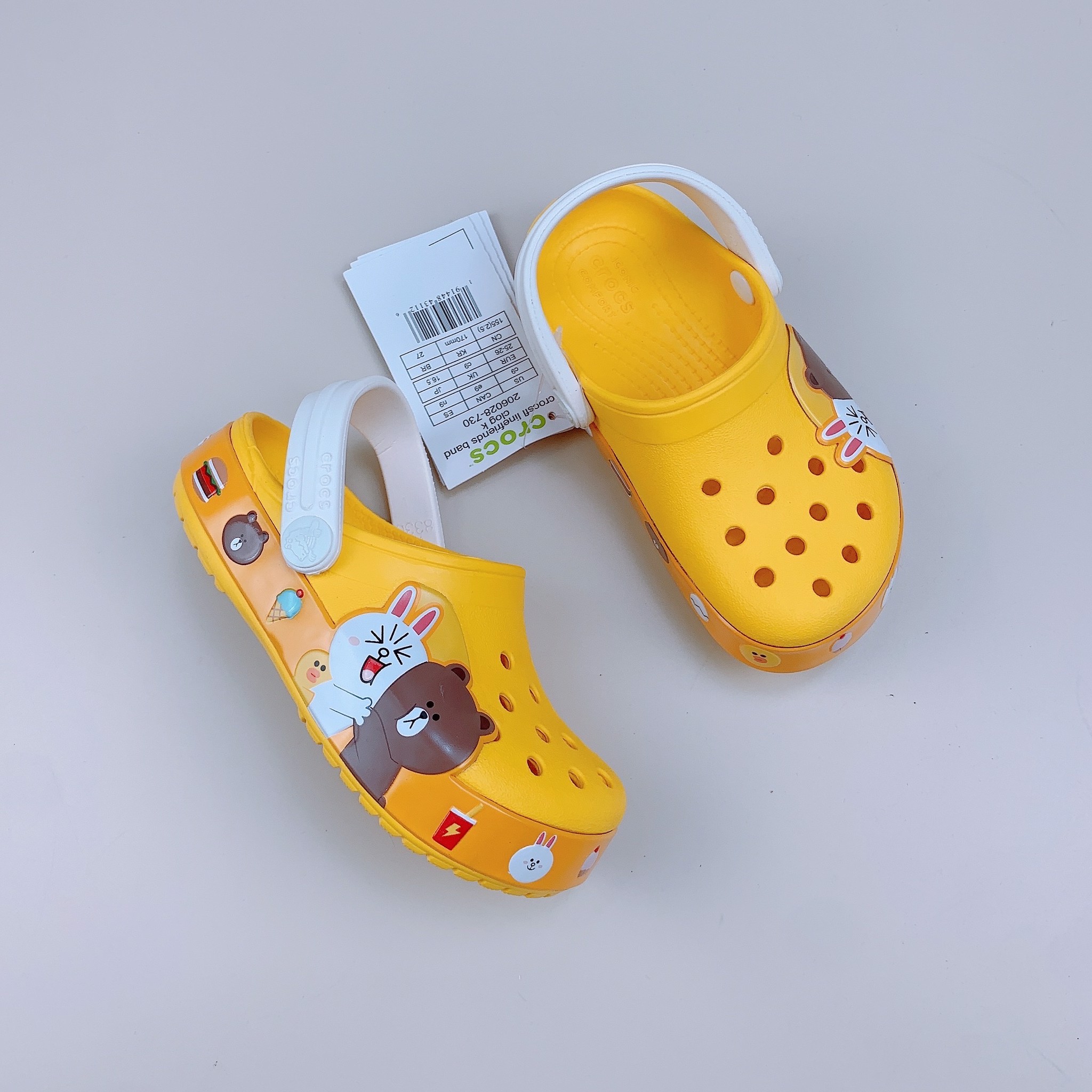 Sục crocs vàng thỏ Cony gấu Brown BTBG SHIN Baby Closet