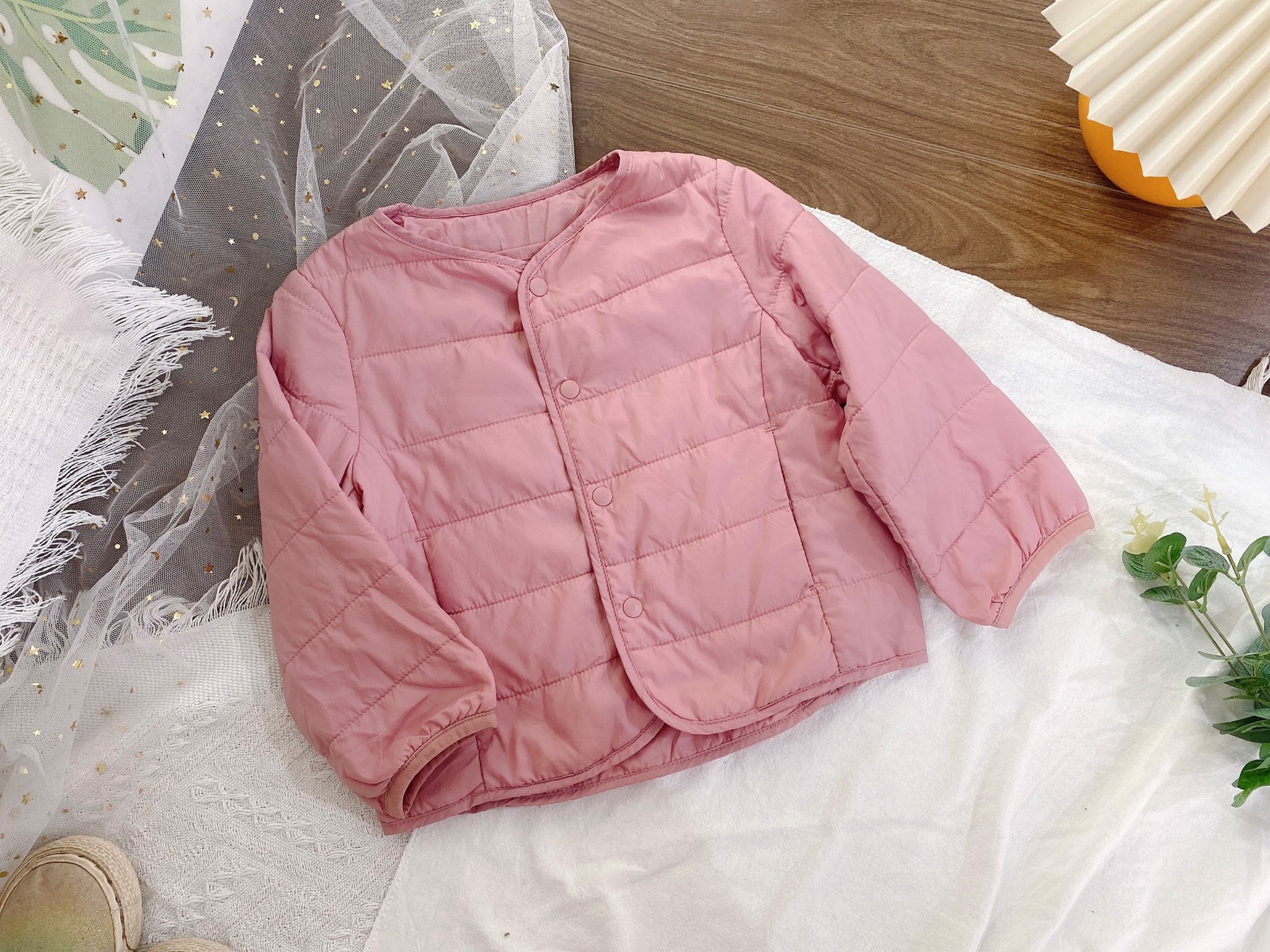 Áo phao siêu nhẹ cổ tròn Uni 4 màu BTBG size 80 / 90 / 100