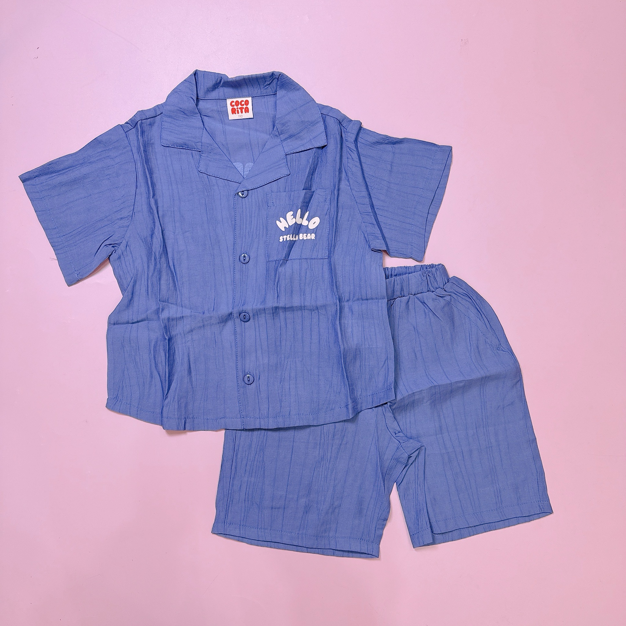 Pyjama thô cộc tay vải Hàn nhiều mẫu cho bé size 110 - 160