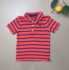 Áo cotton cổ đức Carter kẻ ngang đỏ xanh navy