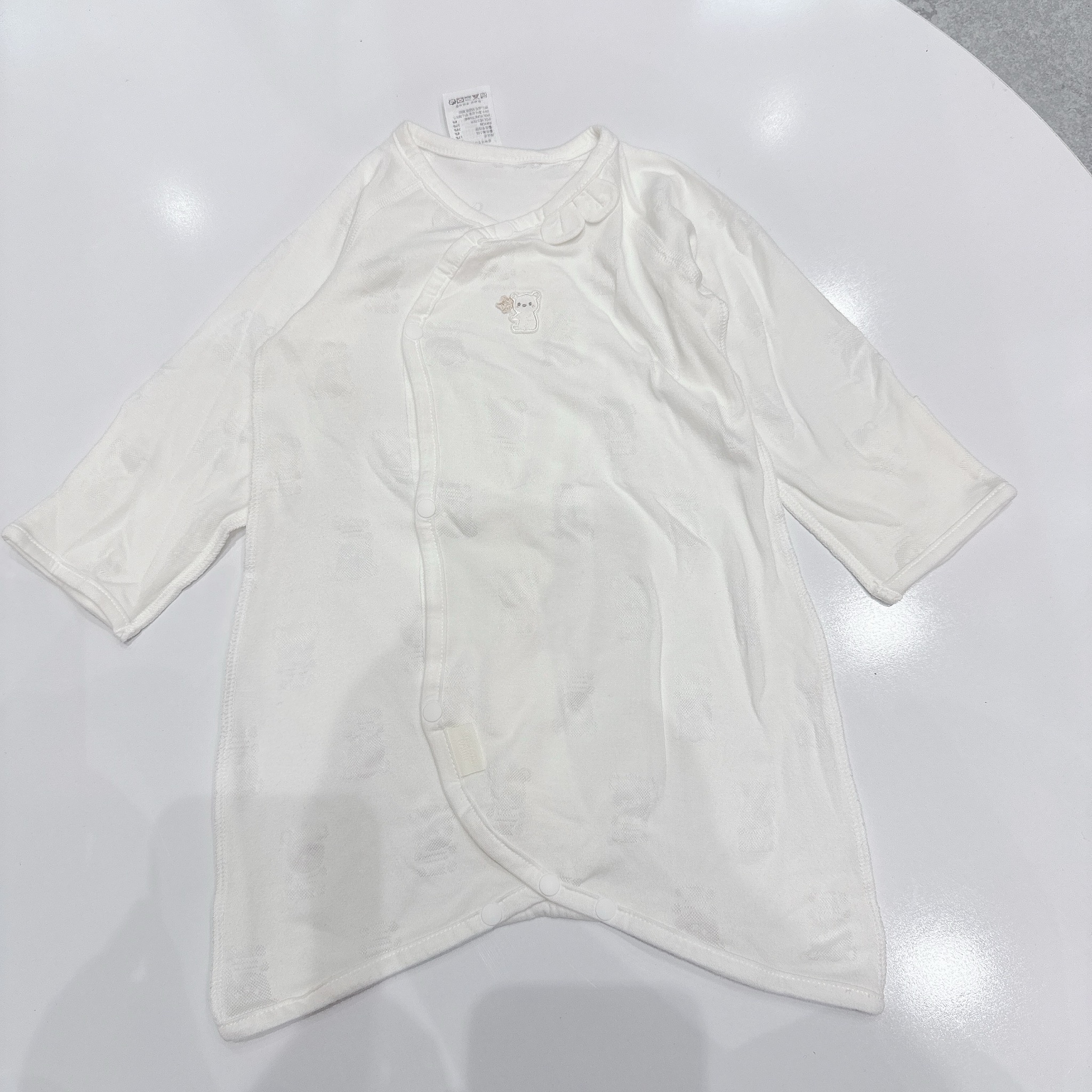 Body đùi Agabang sơ sinh màu trắng gấu sao cho bé size 0-6m