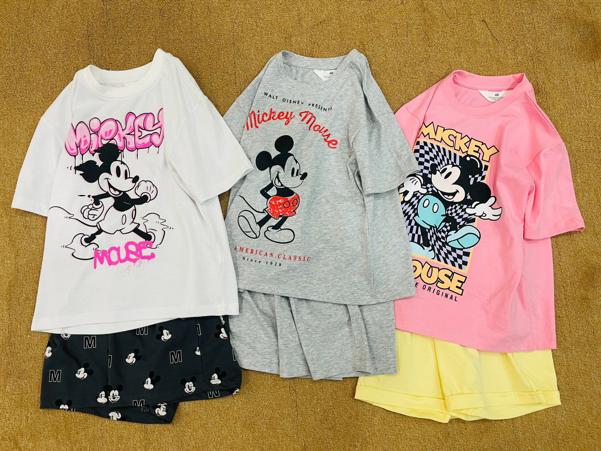 Bộ cotton HM nhiều hình dòng đại BG size 6-14y