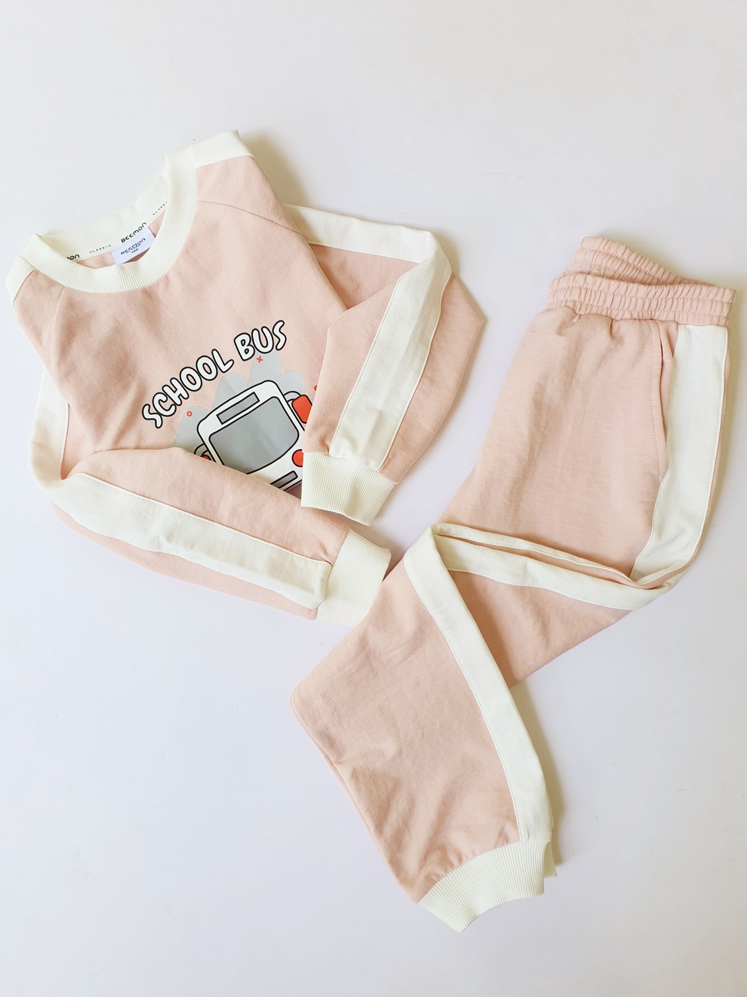 Bộ nỉ da cá Bee Mon School Bus 4 màu BTBG size 120 - 160