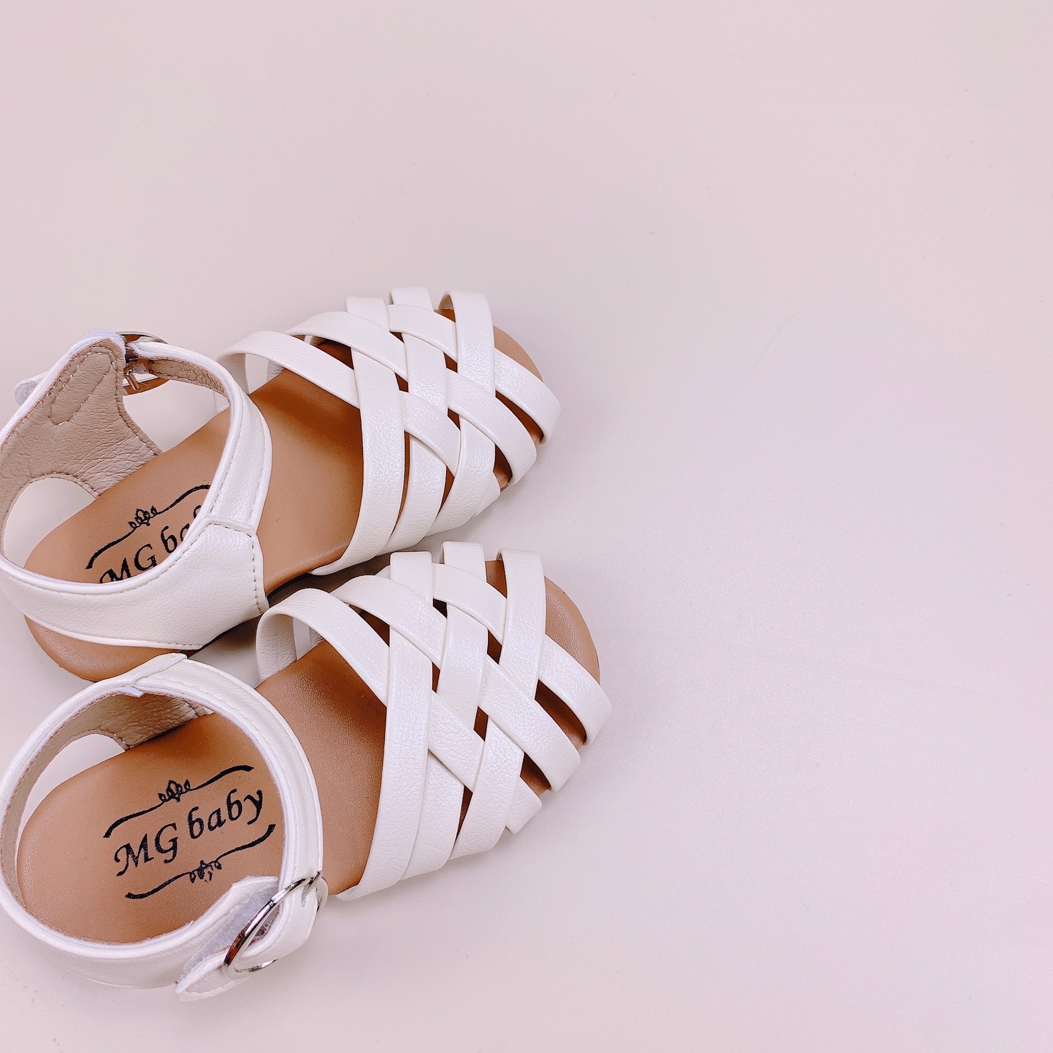 Sandal MG baby bé gái - Rọ đan chéo nhiều màu