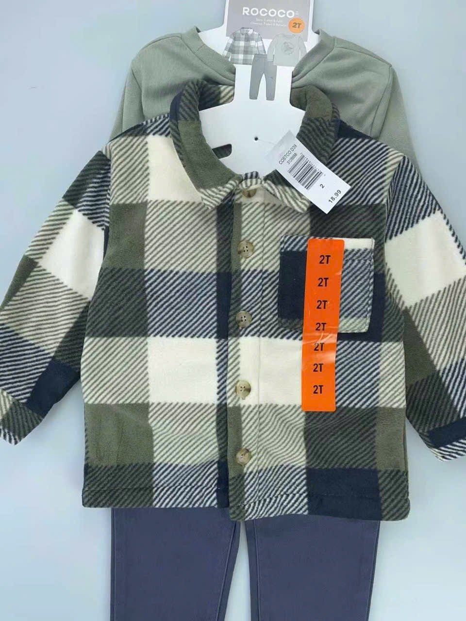 Set 3 chi tiết Rococo 2 mẫu Bé Trai size 12m - 4y