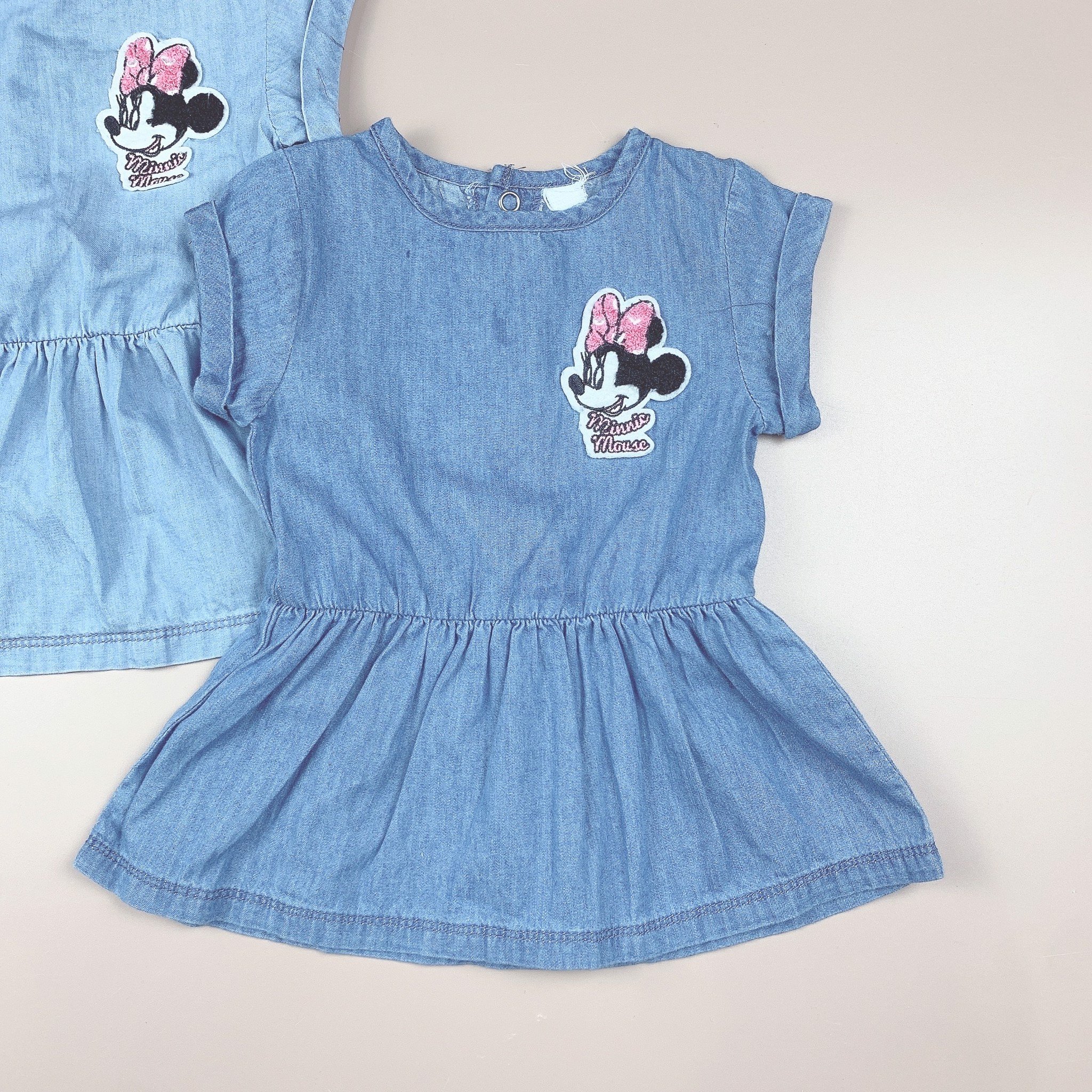 Váy denim Minnie mouse xanh jean 2 màu BG